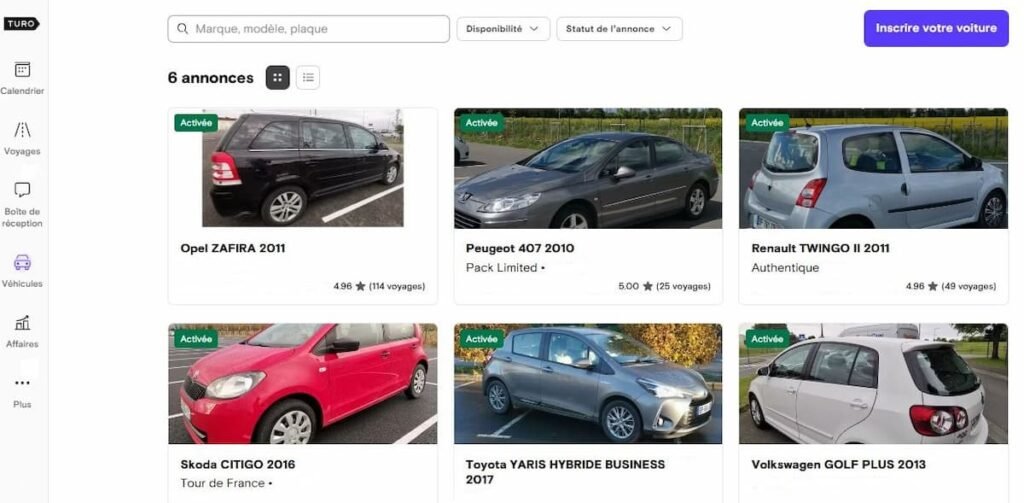 outils autopartage sur une plateforme comme Turo pour louer sa voiture
